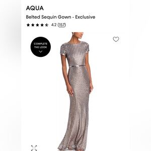 Aqua Shimmering Silver Sequin Dress